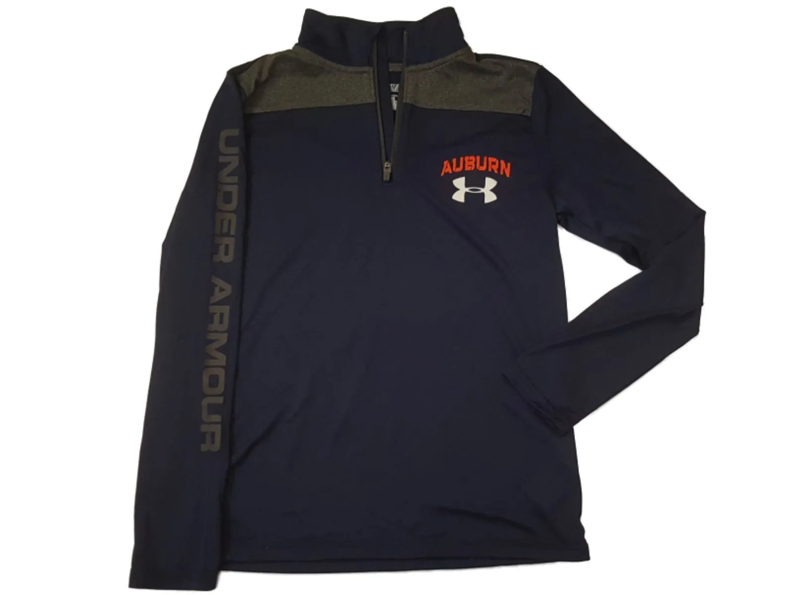 Auburn Tigers Under Armour Heatgear YOUTH Lightweight 1/4 Zip Pullover Jacket(M)