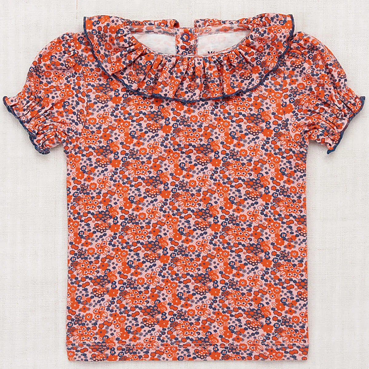 Balloon Sleeve Paloma Tee in Rose Blush Tisbury Garden by Misha & Puff