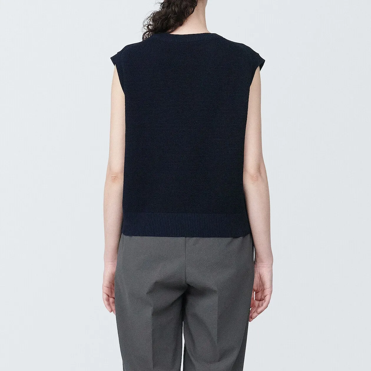 High Twisted Mesh French Sleeve Sweater