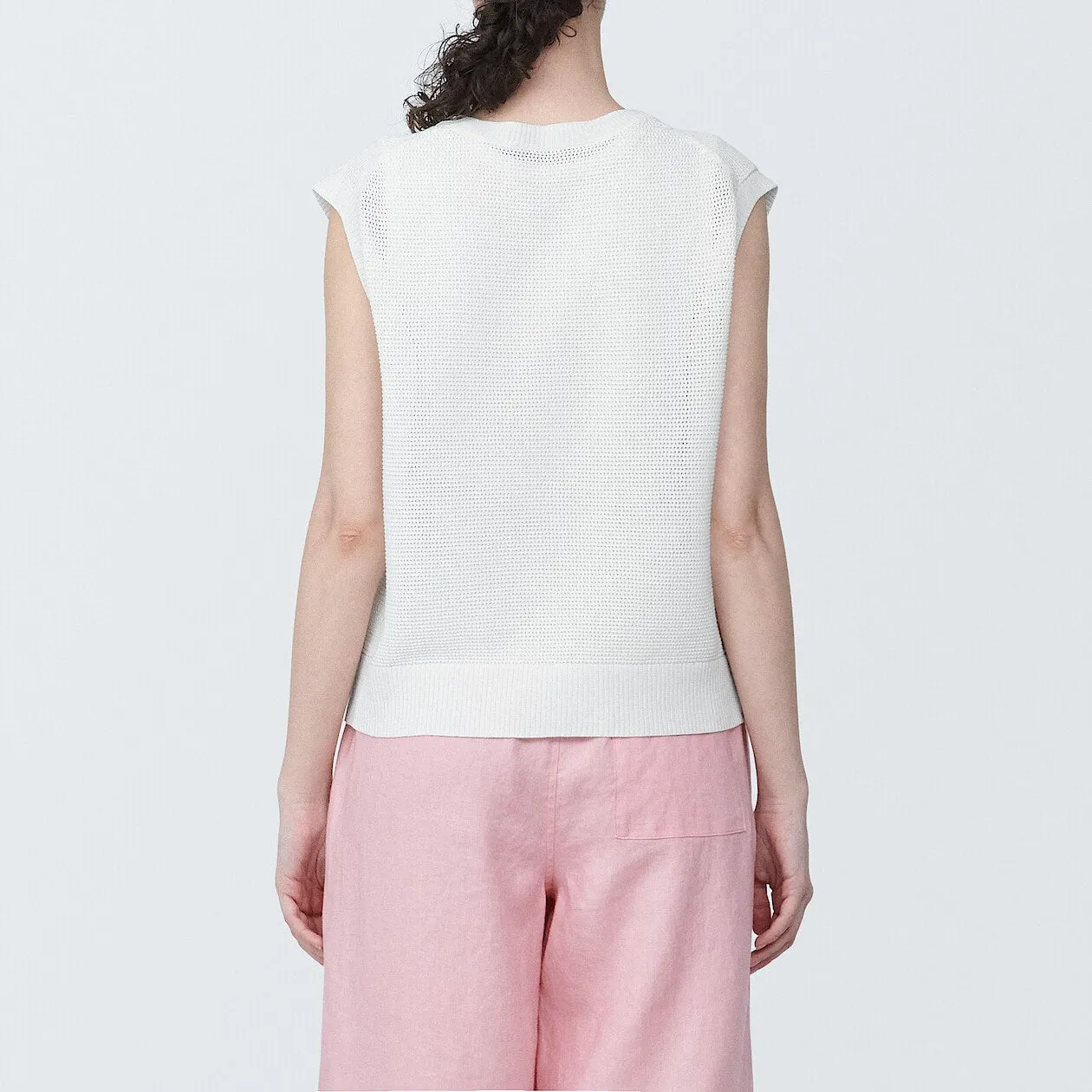 High Twisted Mesh French Sleeve Sweater