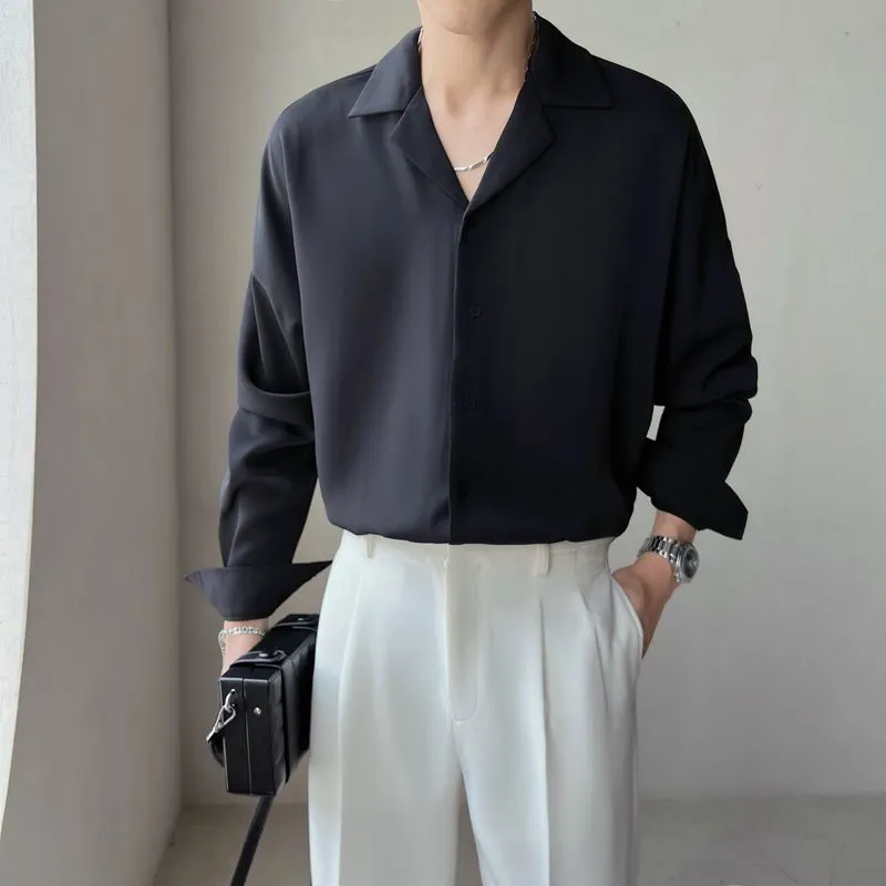 [Korean Style] 3 Colors Turn-Down Collar Casual Shirts