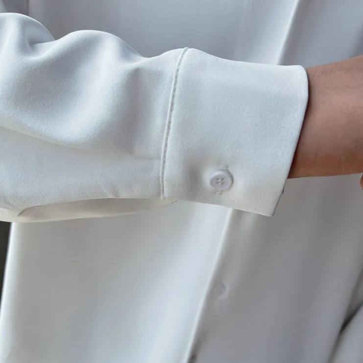 [Korean Style] 3 Colors Turn-Down Collar Casual Shirts