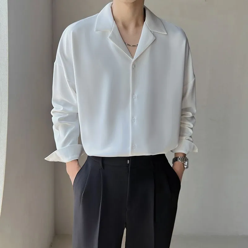 [Korean Style] 3 Colors Turn-Down Collar Casual Shirts