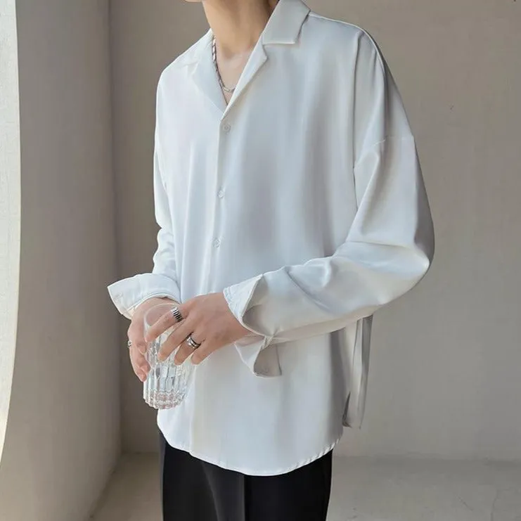 [Korean Style] 3 Colors Turn-Down Collar Casual Shirts