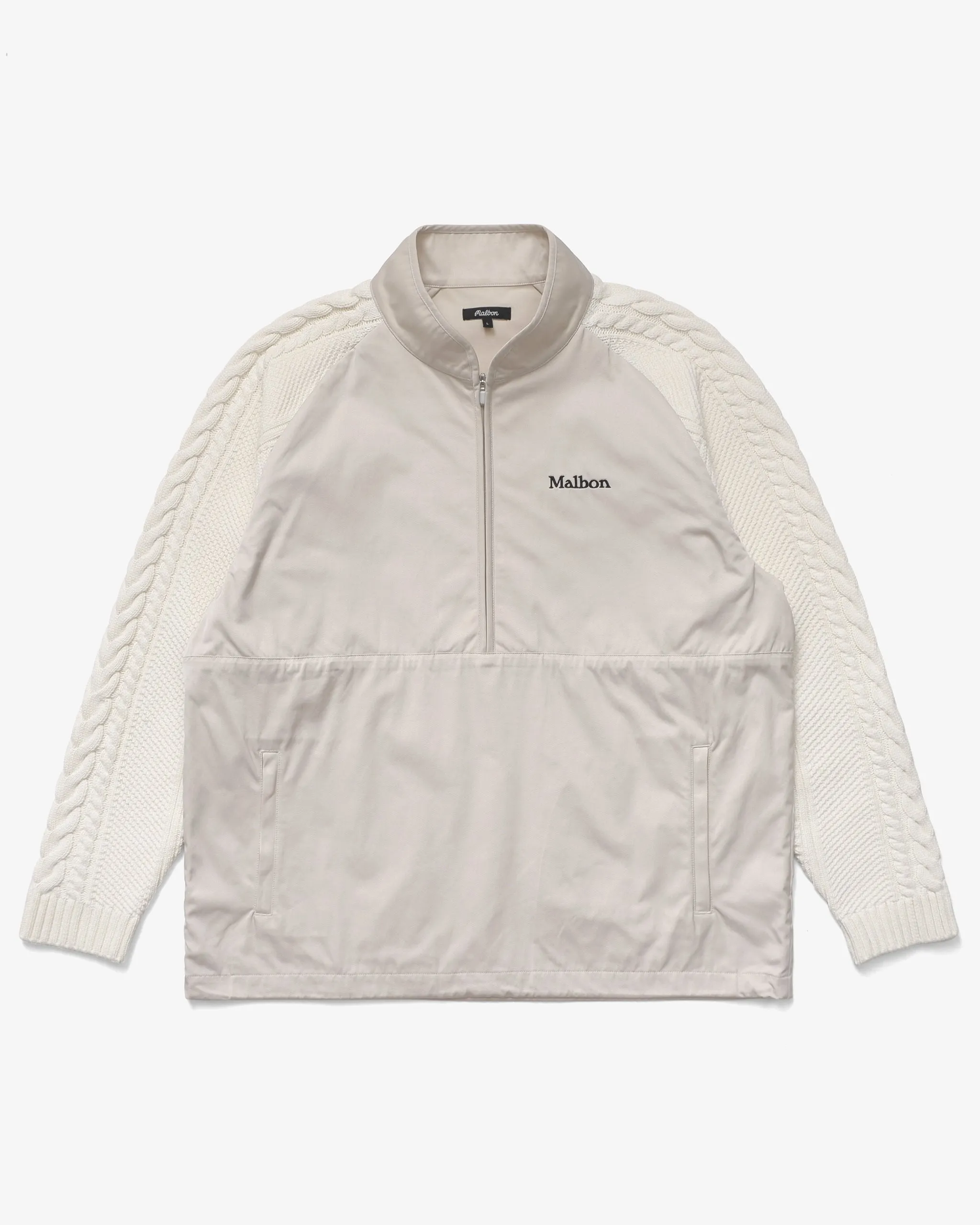 Malbon Golf Remington Hybrid Half Zip - IVORY