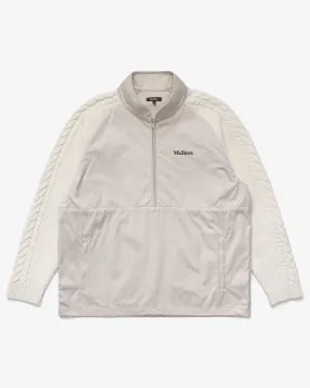 Malbon Golf Remington Hybrid Half Zip - IVORY