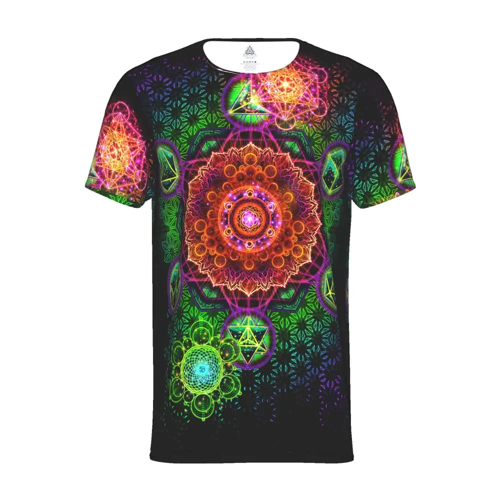 Mens Rave Shirt | Psy Clothing | Sacred Geomery Shirt | Fractal Shirt | Psy Wholeness (TS)