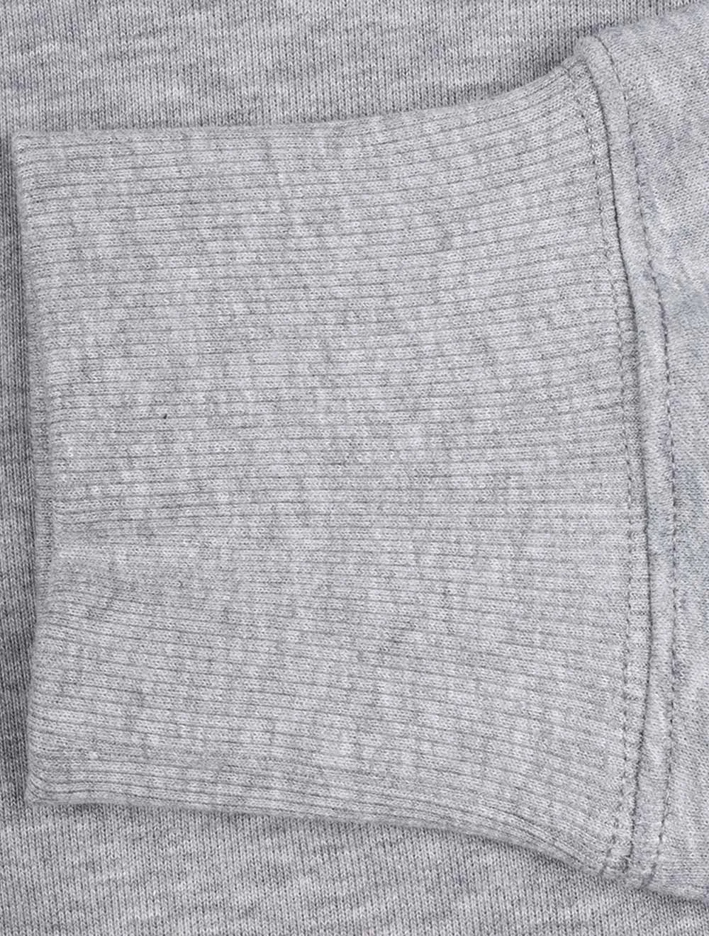 Regular Fit Shield Half Zip Sweat Grey Melange