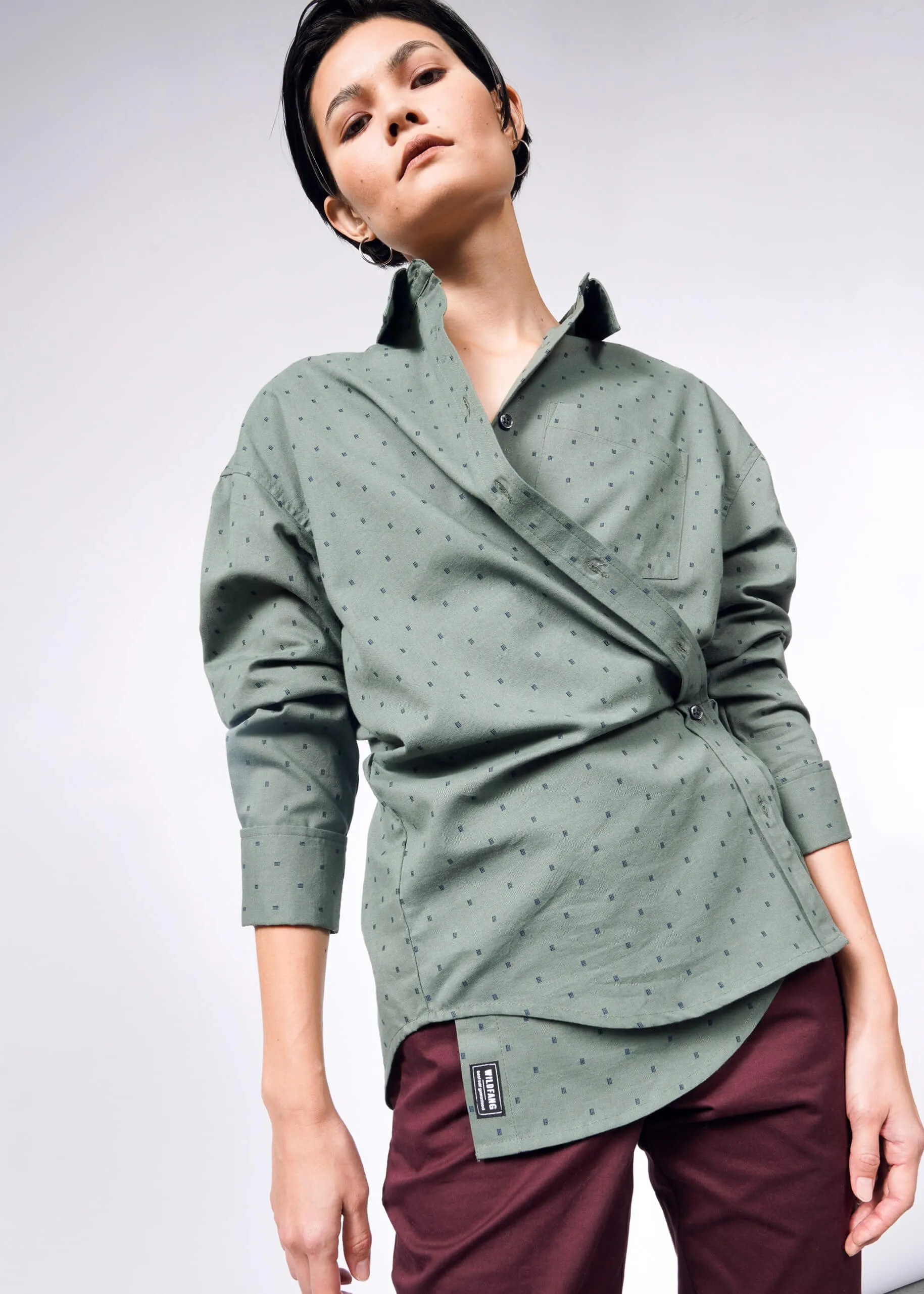 The Essential Long Sleeve Oversized Wrap Button Up