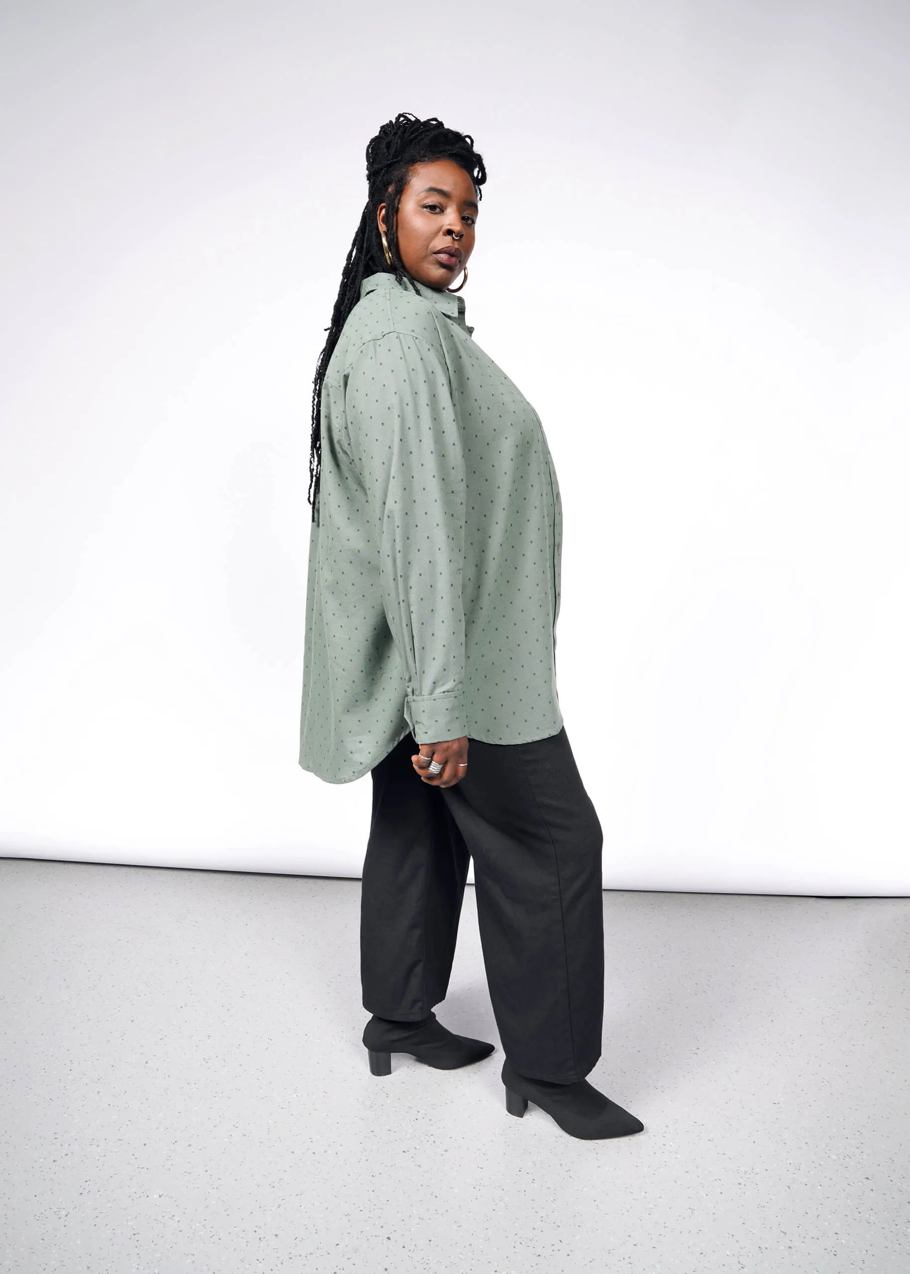 The Essential Long Sleeve Oversized Wrap Button Up