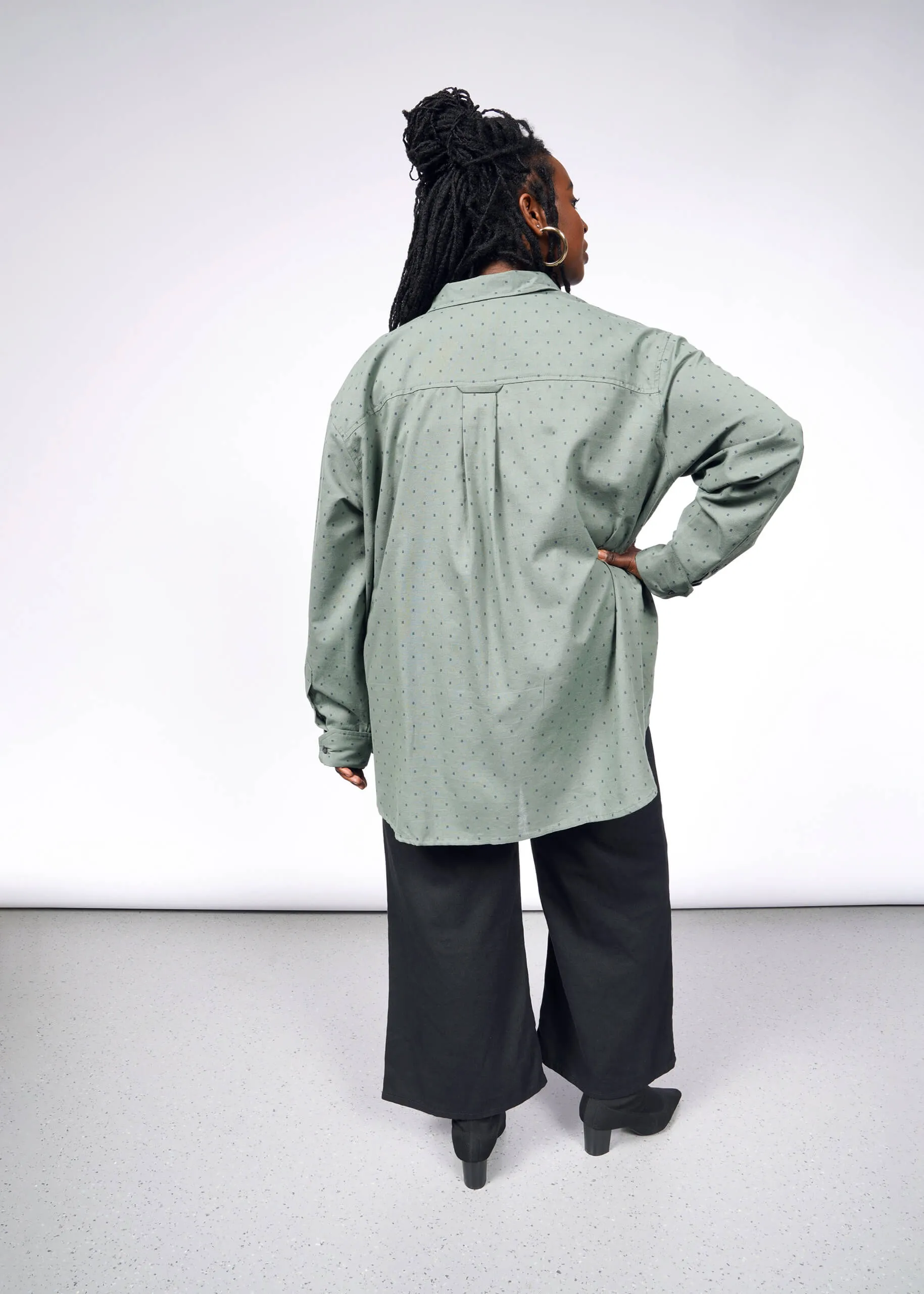 The Essential Long Sleeve Oversized Wrap Button Up